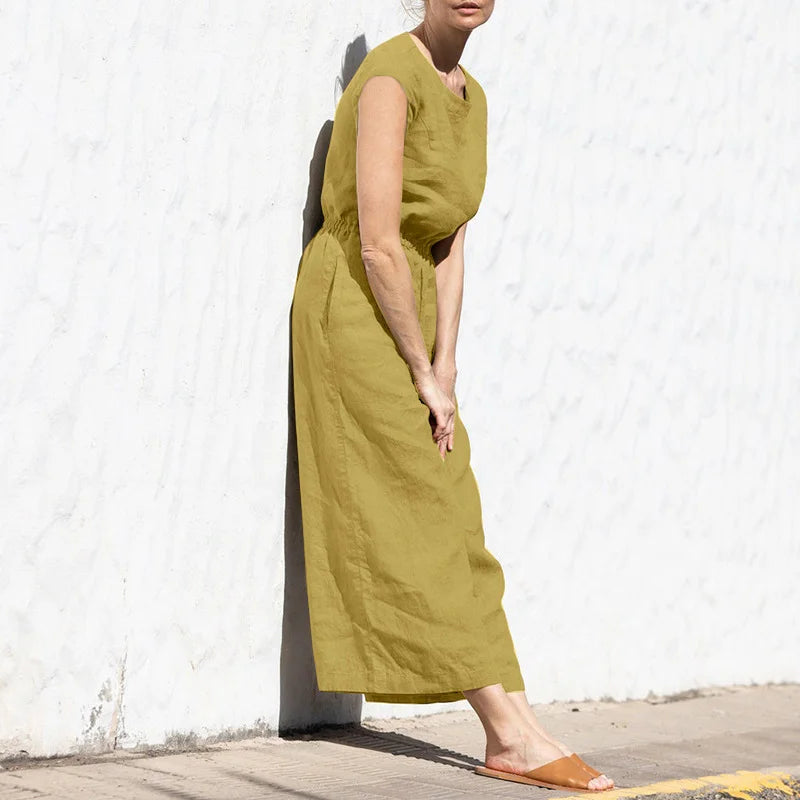 The Amalfi Elastic-Waist Wide-Leg Jumpsuit