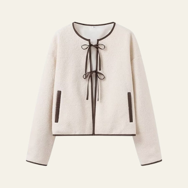 The Florence Bow-Trim Bouclé Jacket
