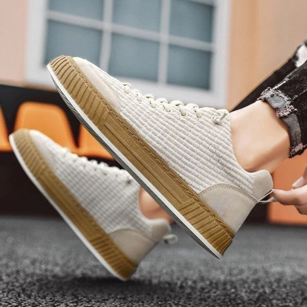 The Urban Textured-Lace Court Sneakers