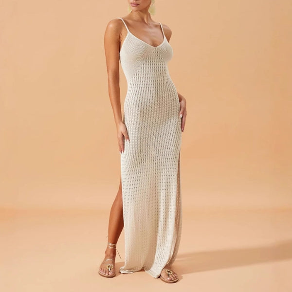 The Mykonos Textured Knit Maxi Dress