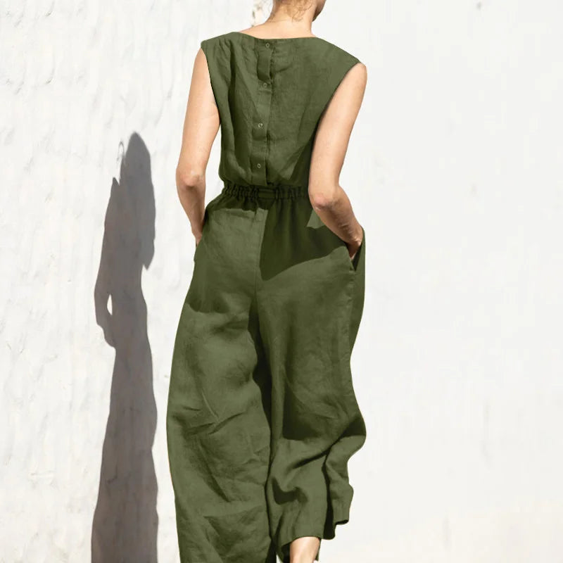 The Amalfi Elastic-Waist Wide-Leg Jumpsuit