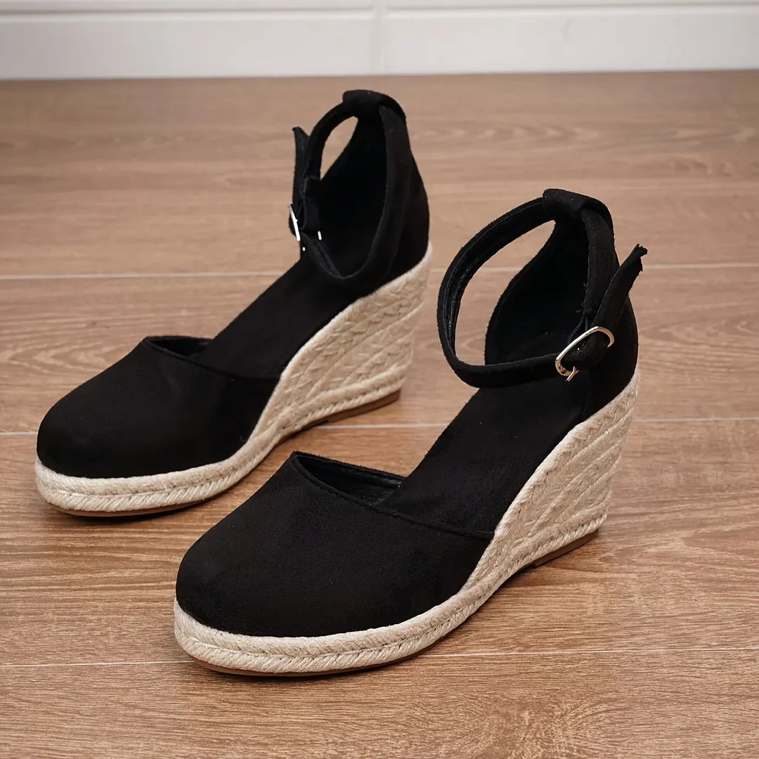 The Ibiza Ankle-Strap Espadrille Wedges