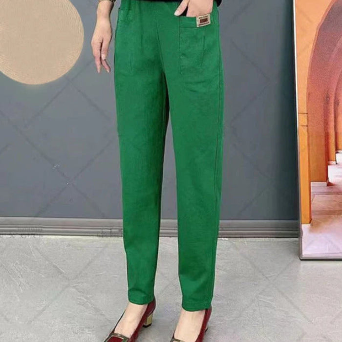 The Amalfi Buckle-Detail Tapered Pants