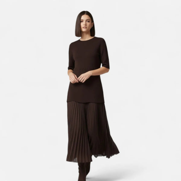 The Verona Pleated Knit Dress