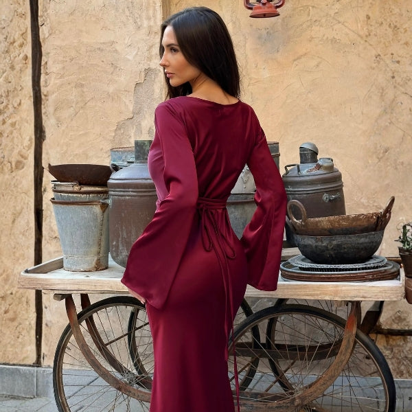 The Verona Flared-Sleeve Maxi Dress