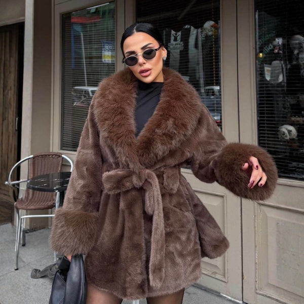 The Jessa Faux Fur Wrap Coat