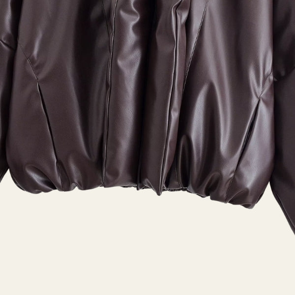 The Aspen Puffer-Collar Cropped Jacket