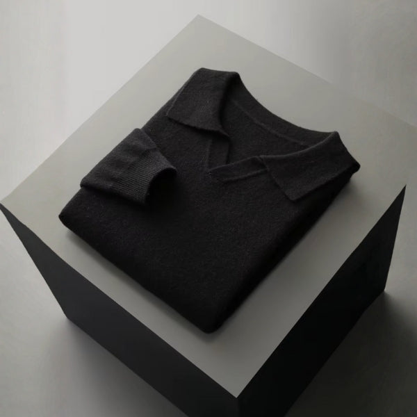The Siena Merino Wool Polo Sweater