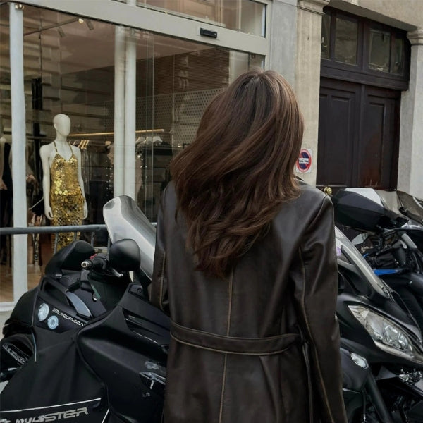 The Milan Leather Trench Coat