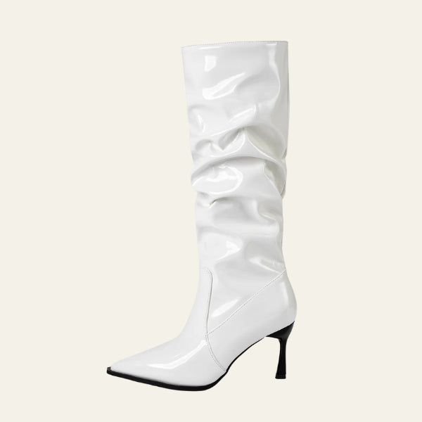 The Verona Gloss Slouch Knee Boots
