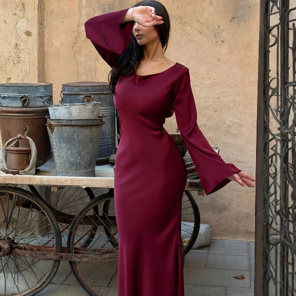 The Verona Flared-Sleeve Maxi Dress