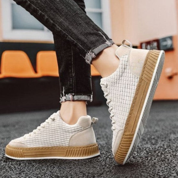 The Urban Textured-Lace Court Sneakers