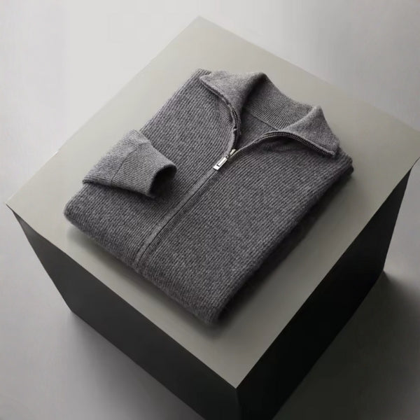 The Aspen Merino Wool Zip Knit