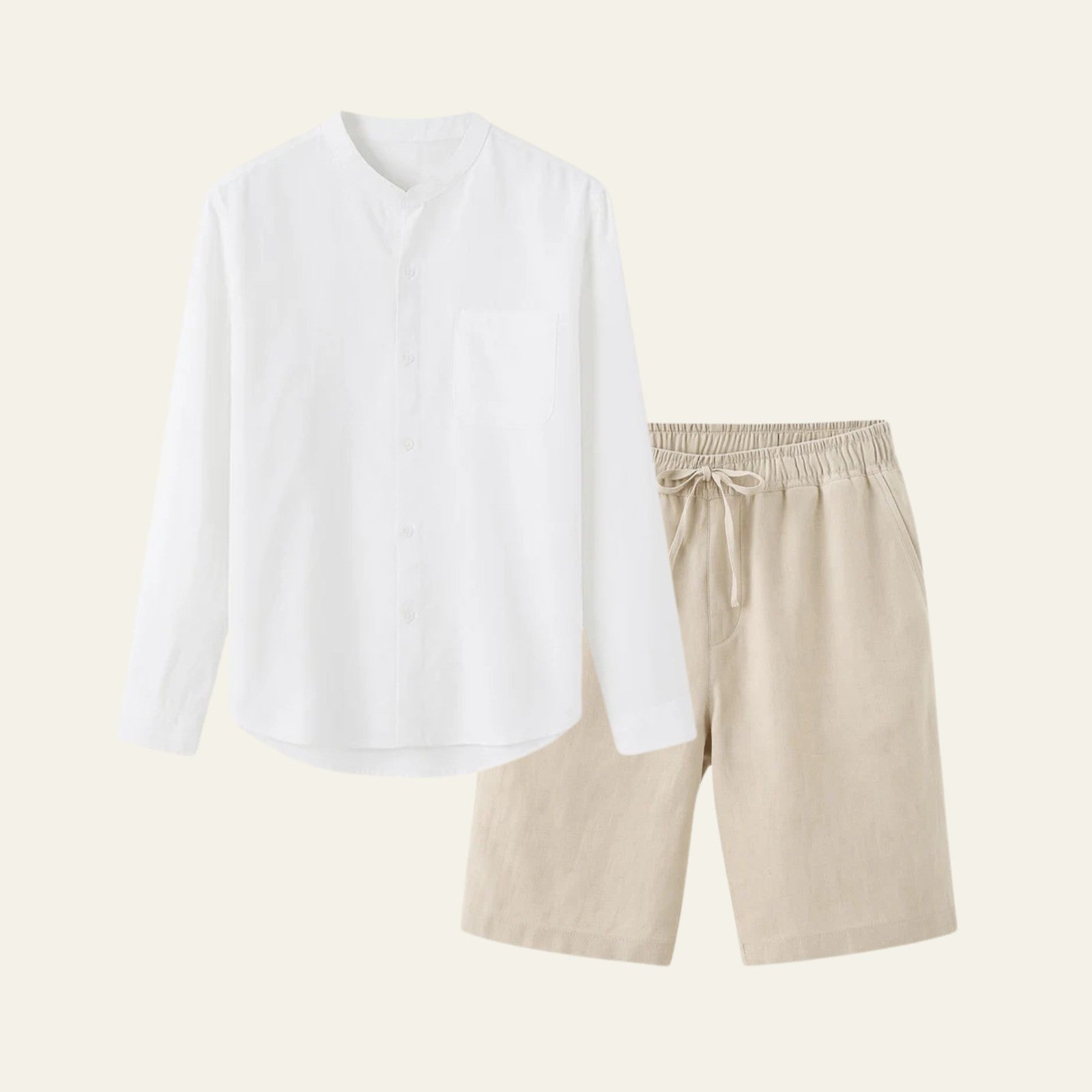 The Solstice Linen Set Beige