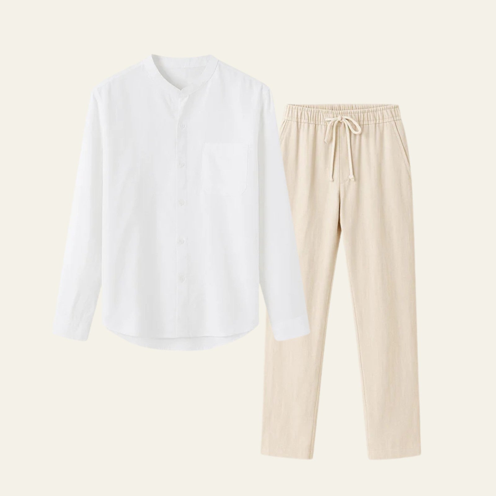 The Atlas Linen Set Beige