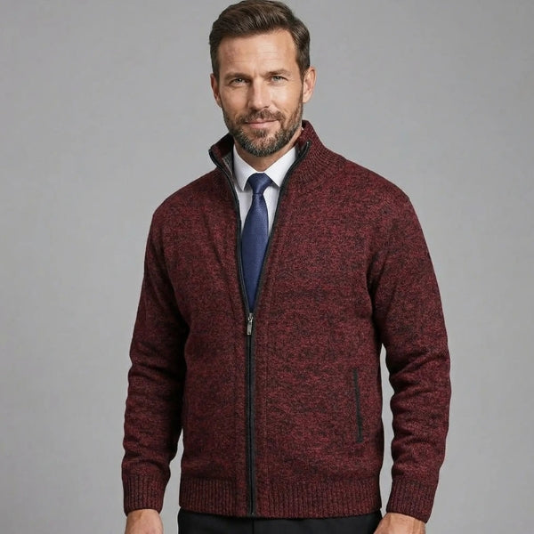 The Verona Zip-Front Knit Cardigan