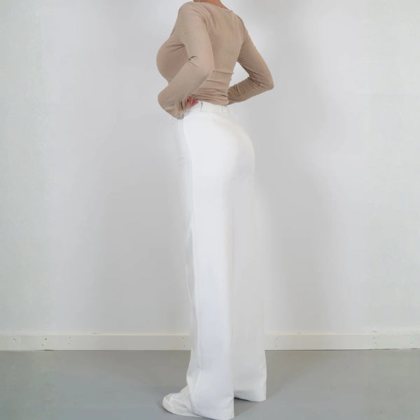 The Milan Tailored Wide-Leg Trousers