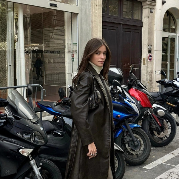 The Milan Leather Trench Coat