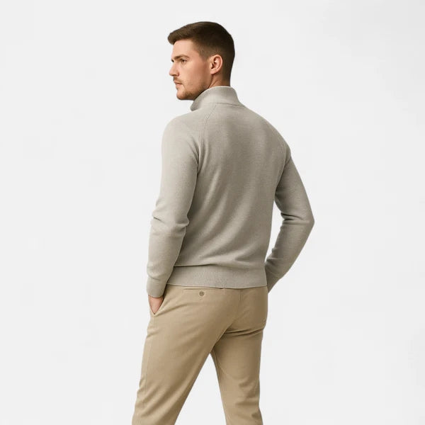 The Hudson Zip-Neck Knit Pullover