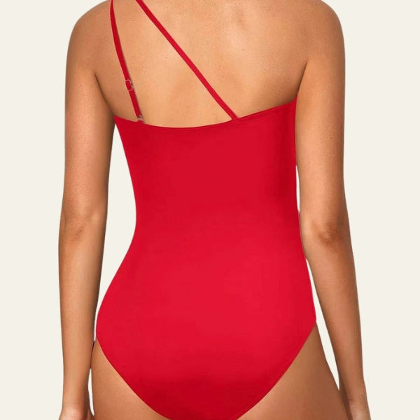 The Capri Ruched One-Shoulder Swimsuit