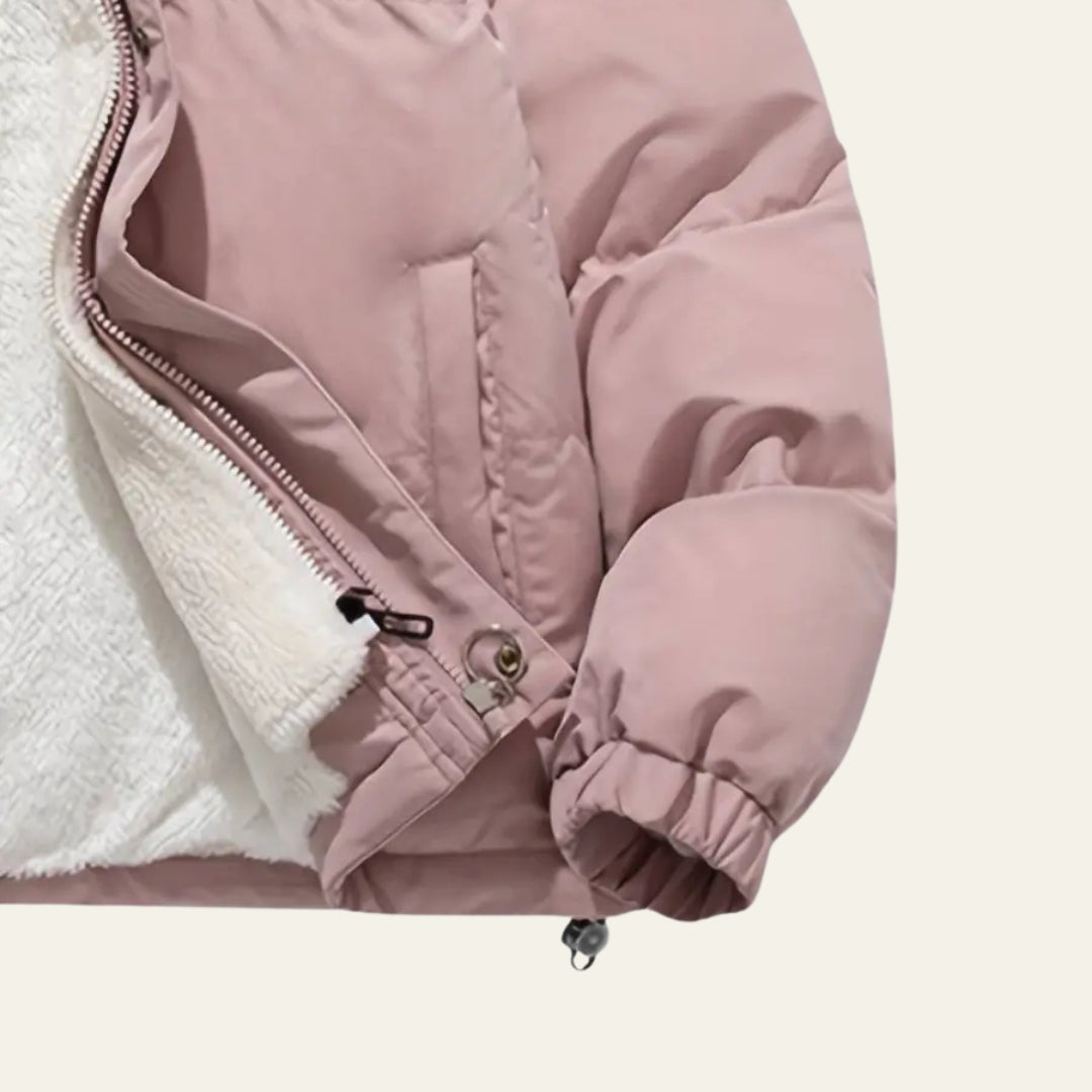 The Aspen Fleece-Lined Hooded Puffer Jacket