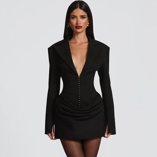 The St. Moritz Hook-Closure Blazer Mini Dress
