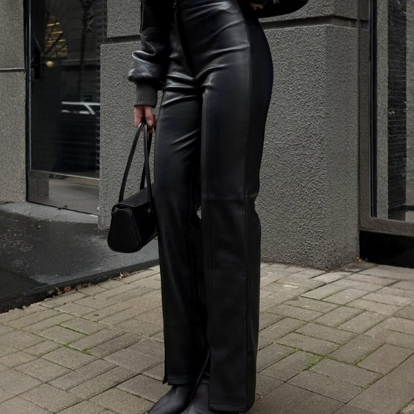 The Soho Flared Leather Pants