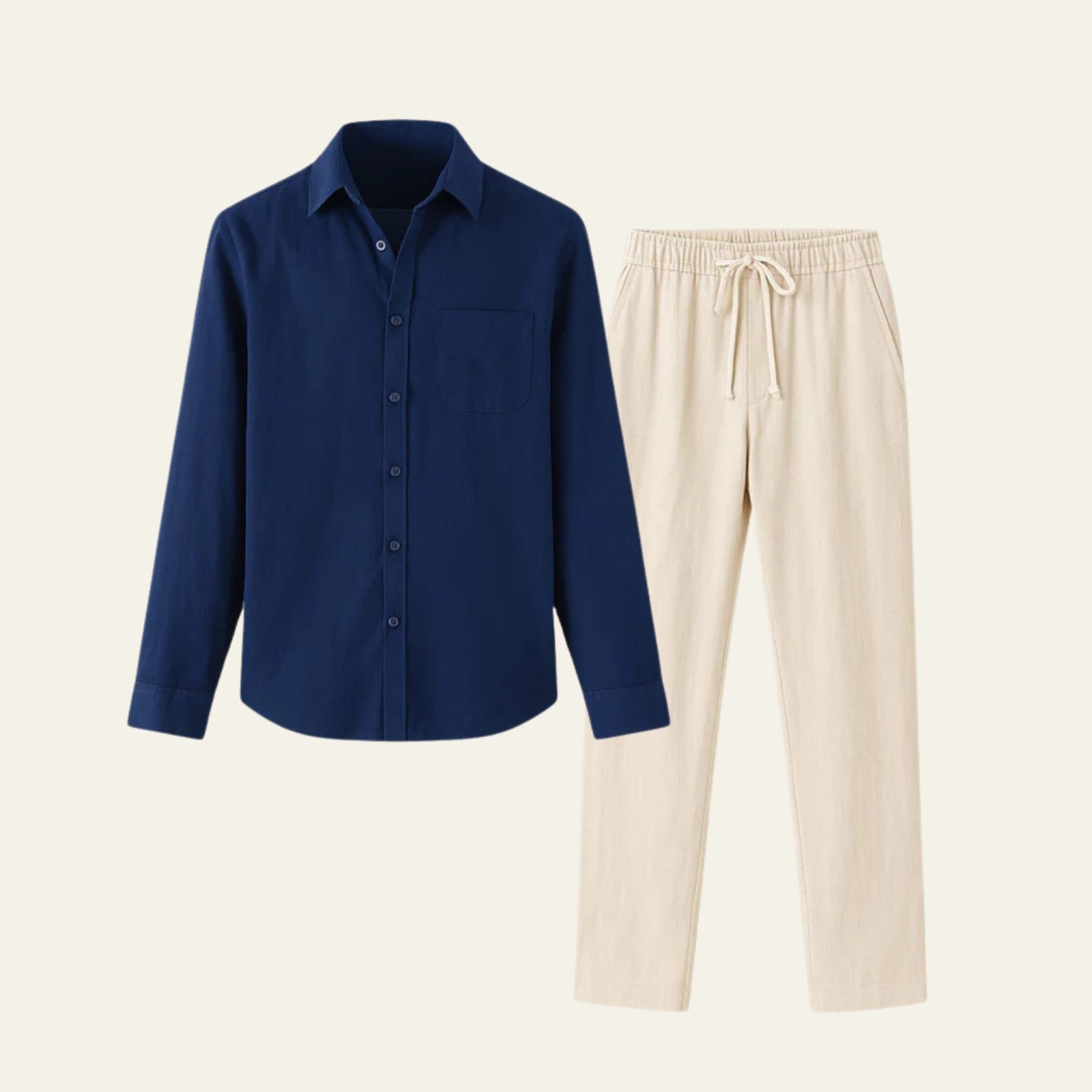 The Atlas Linen Set Beige