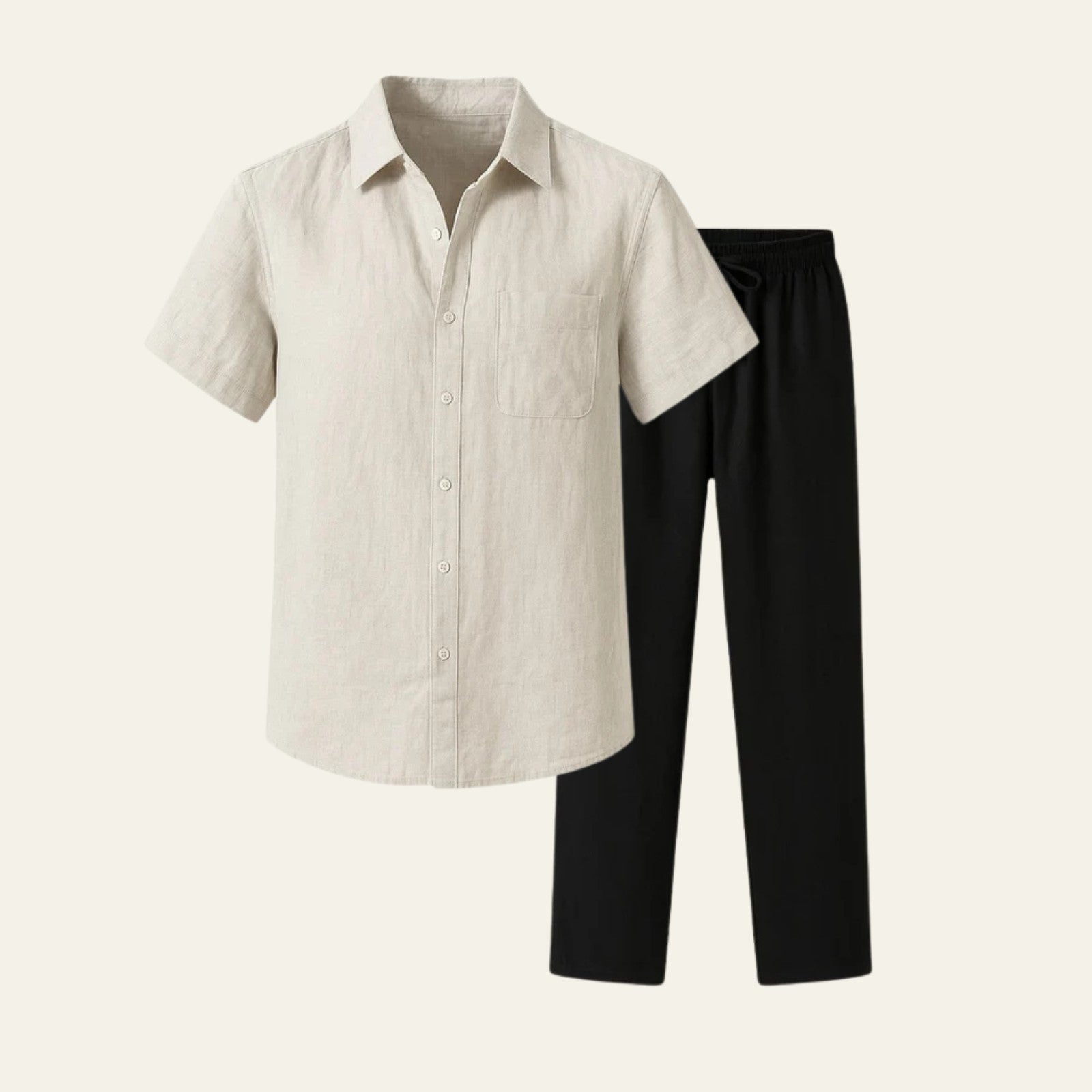 The Provençal Linen Set Black