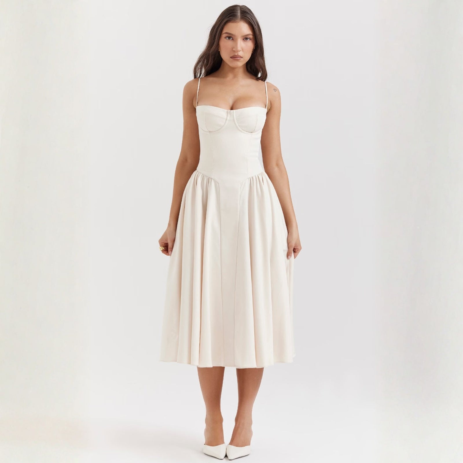 The Sorrento Bustier Pleated Dress
