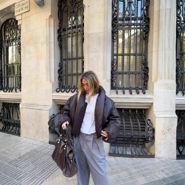 The Aspen Puffer-Collar Cropped Jacket