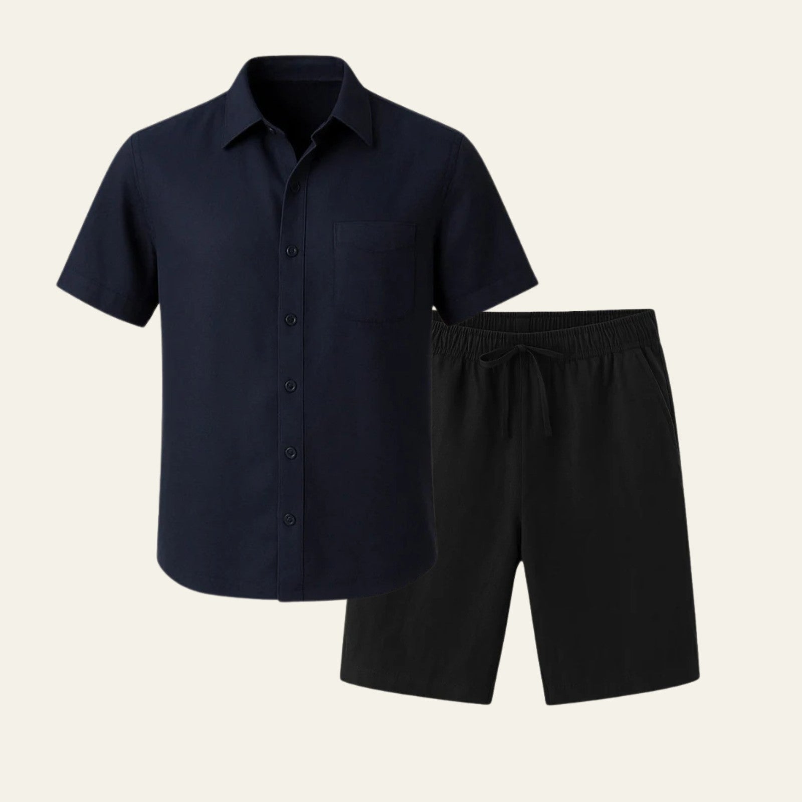 The Riviera Linen Set Black