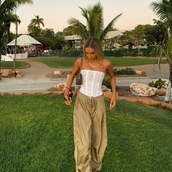 The Riviera Strapless Corset Top