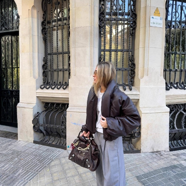 The Aspen Puffer-Collar Cropped Jacket