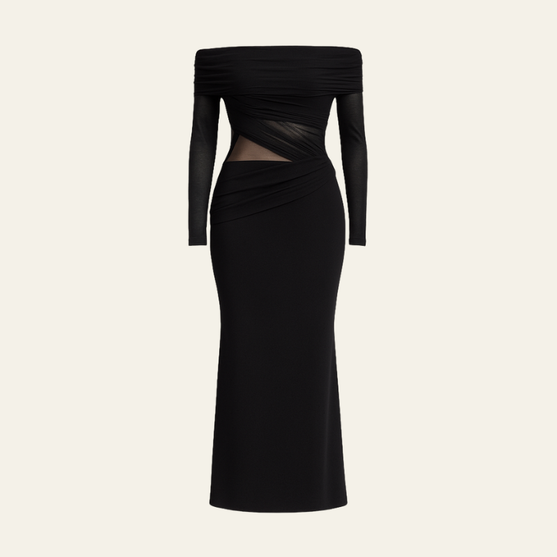 The Vienna Draped Evening Dress