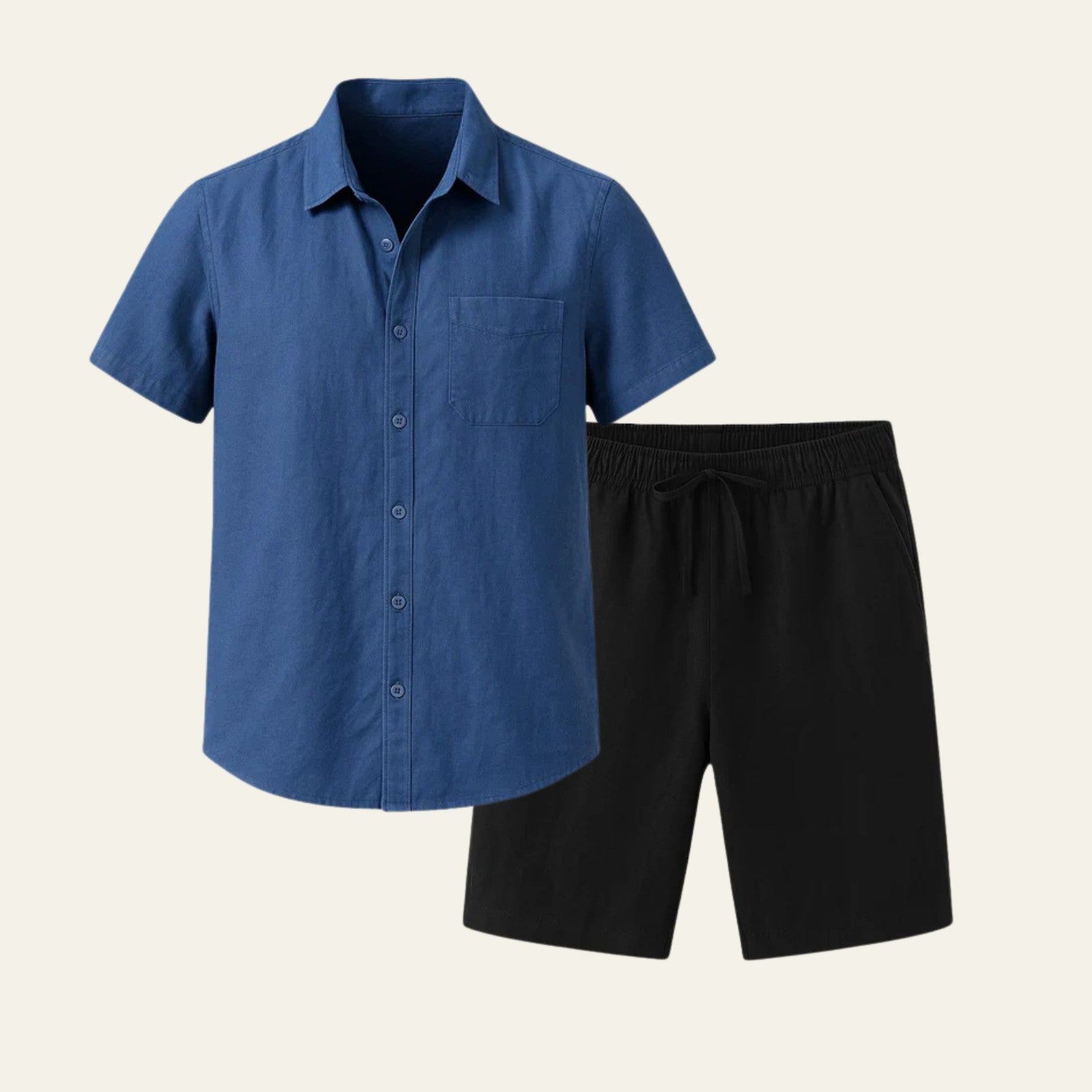 The Riviera Linen Set Black