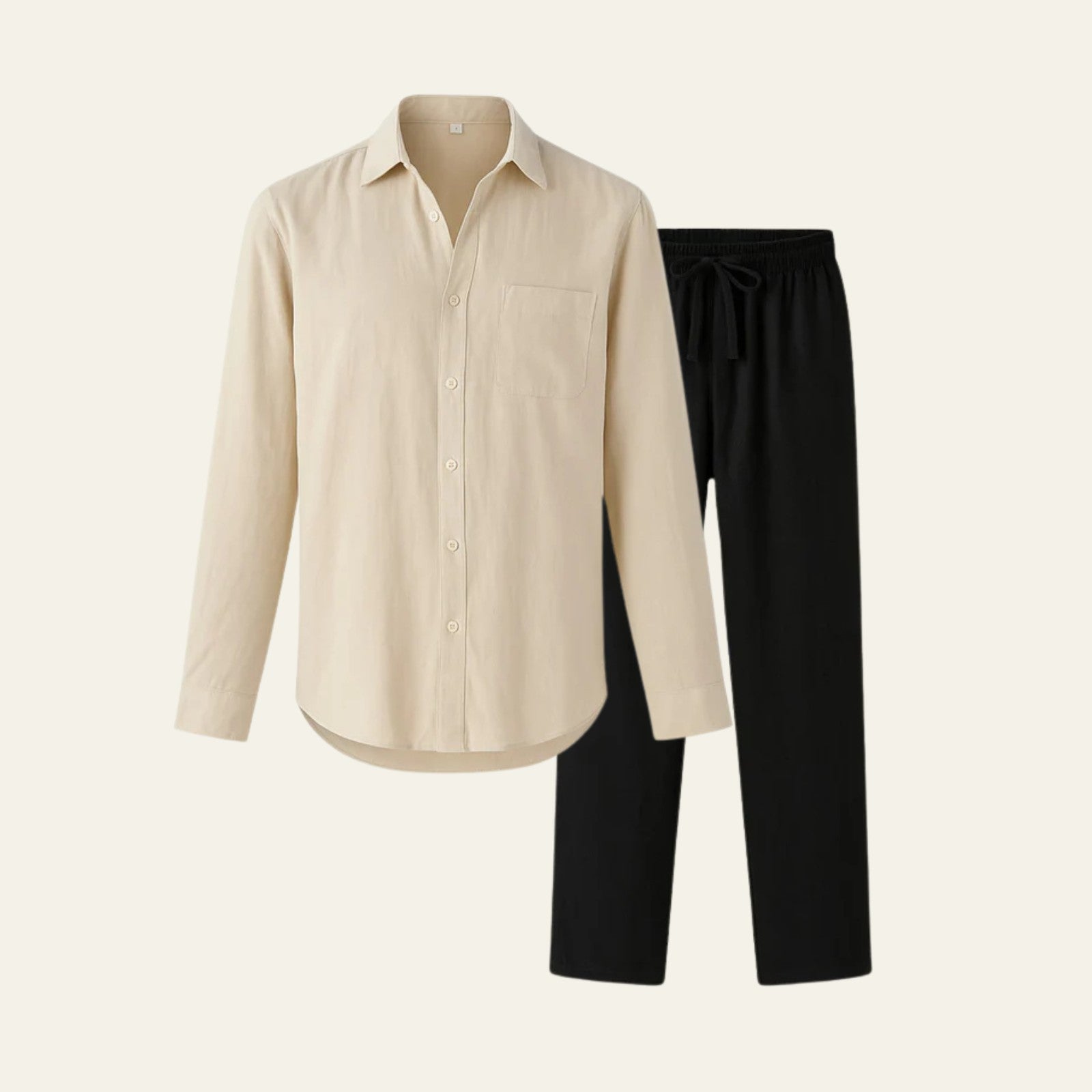 The Atlas Linen Set Black