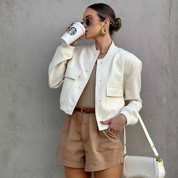 The Soho Cropped Snap-Front Jacket
