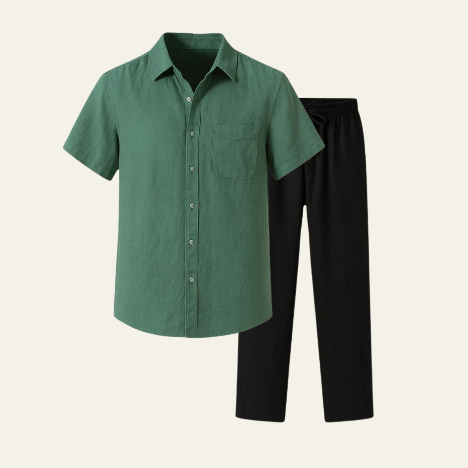 The Provençal Linen Set Black