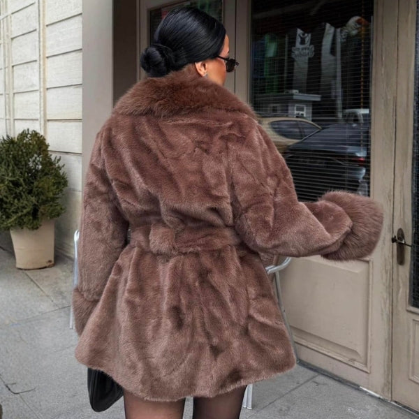 The Jessa Faux Fur Wrap Coat