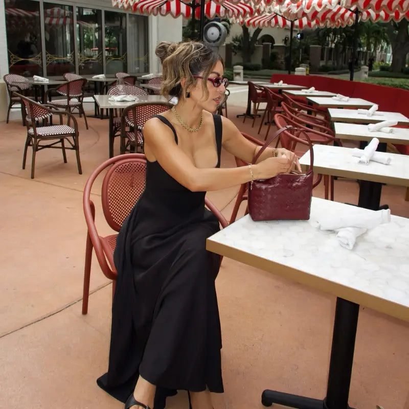 The Valencia Square-Neck Midi Dress
