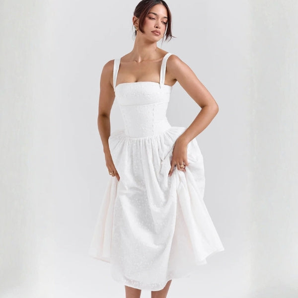 The Provence Corset-Style Midi Dress