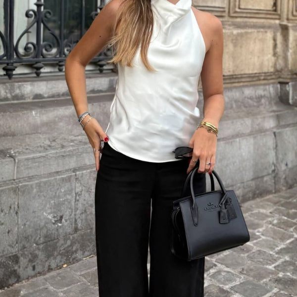 The Siena Draped Halter-Neck Top