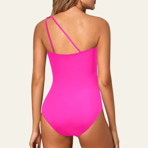 The Capri Ruched One-Shoulder Swimsuit