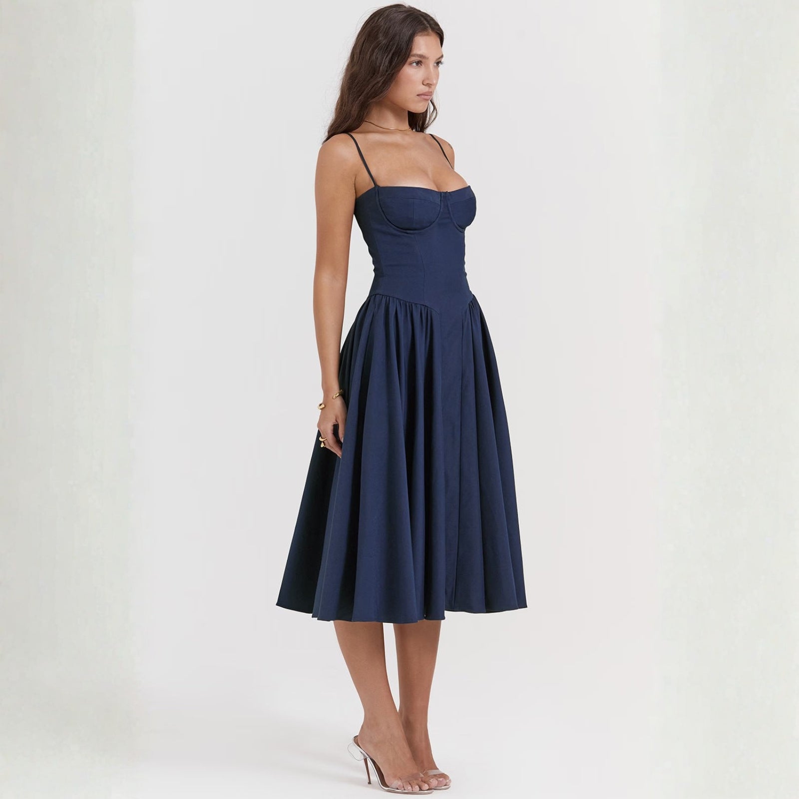 The Sorrento Bustier Pleated Dress