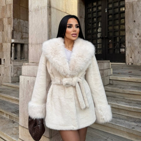 The Jessa Faux Fur Wrap Coat