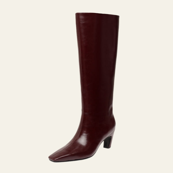 The Milano Square-Toe Knee-High Boots