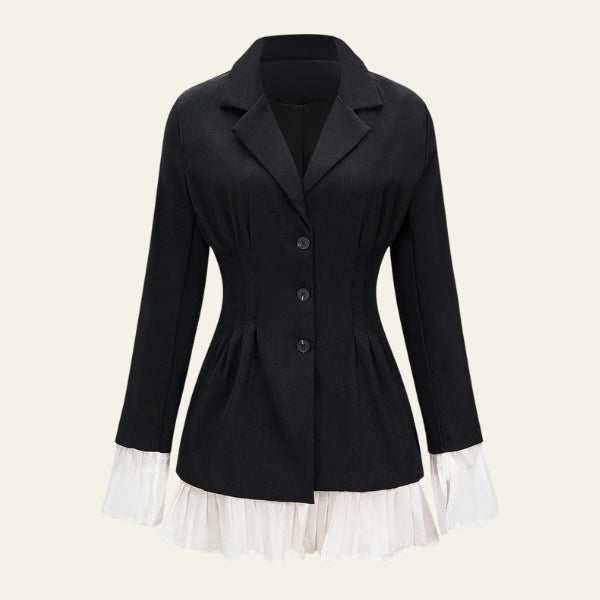 The Vienna Pleated-Trim Blazer Dress