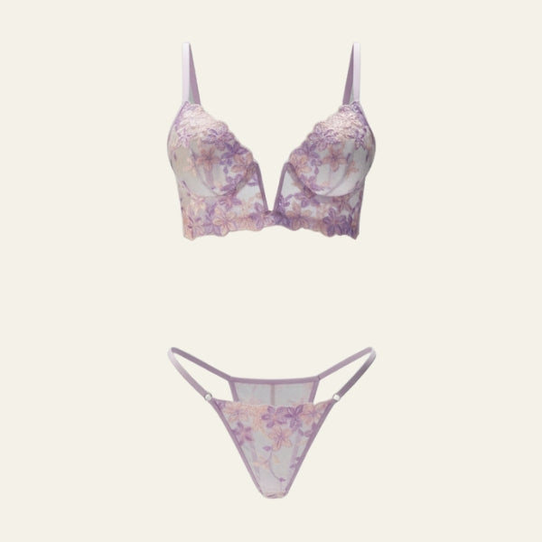 The Liliane Floral Mesh Lingerie Set