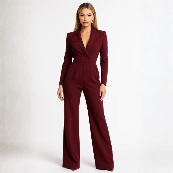 The Vienna Tailored V-Neck Jumpsuit